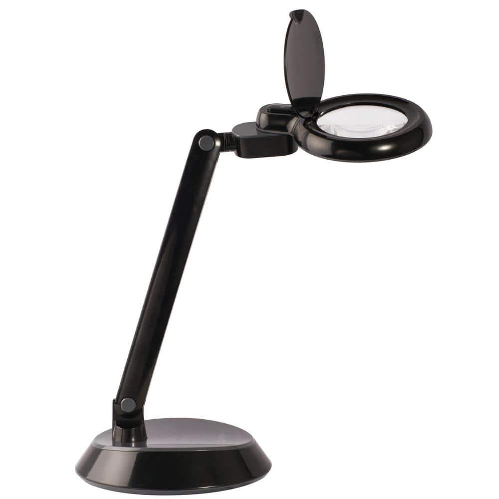 OttLite OttLite Space Saving LED Magnifier Desk Lamp - 1.75x Optical Grade Magnifier, Pivoting Head