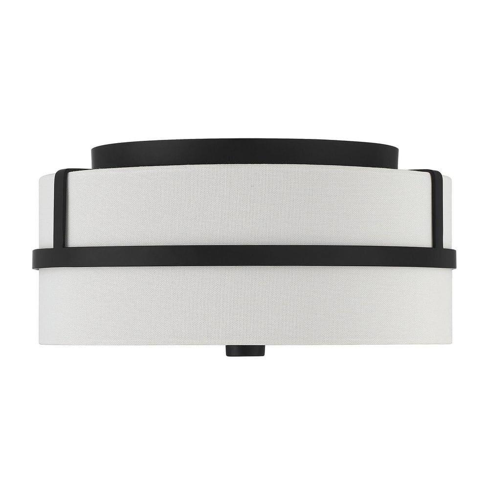 Trade Winds Lighting 2-Light Ceiling Light In Matte Black