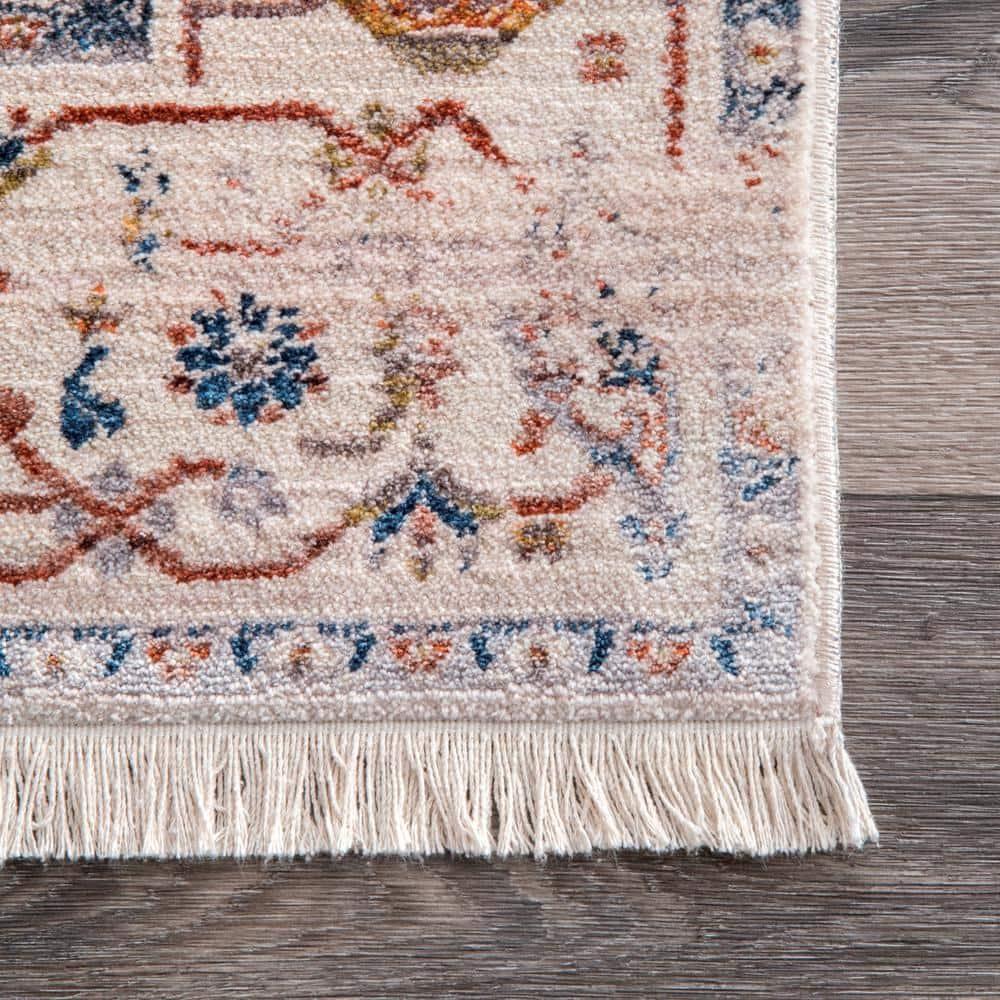 Nuloom Harriet Oriental/Persian 2x6 Runner Indoor Area Rug for Living Room Bedroom Dining Room Entryway Hallway Kitchen, Ivory/Multicolor