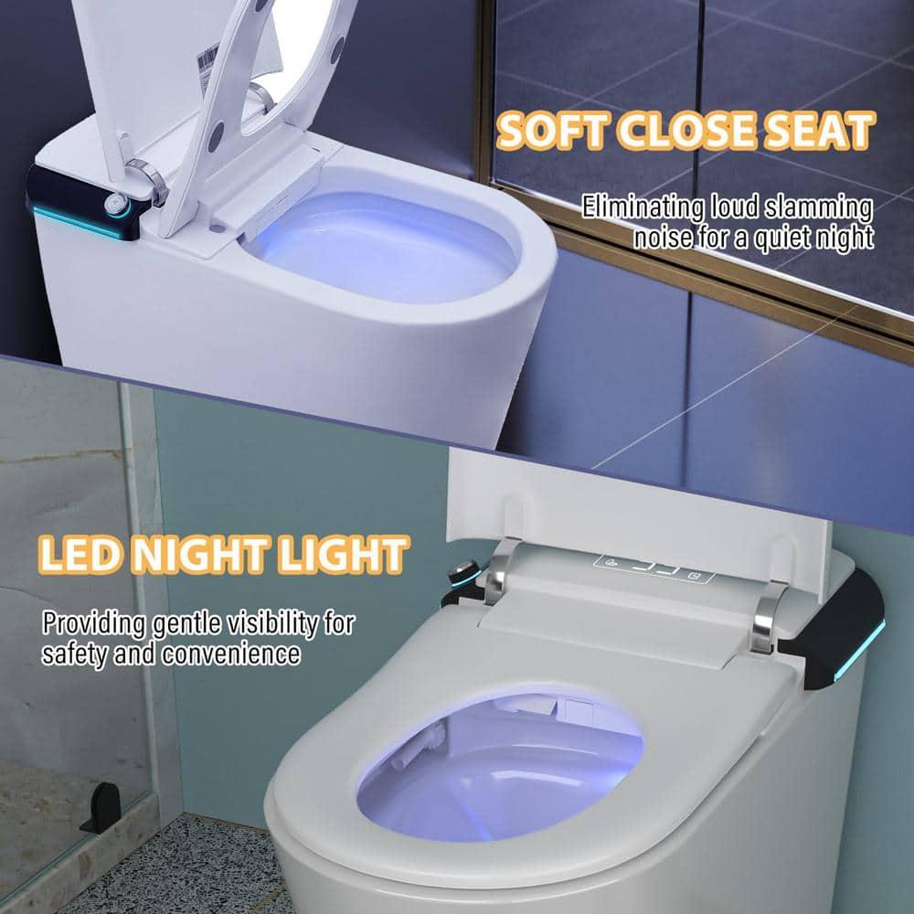 CASAINC CA-MT018U1 Smart Tankless Bidet Toilet,Elongated Heated Seat,Auto Open/Close,Warm Wash/Dryer,Foot Sensor Flush