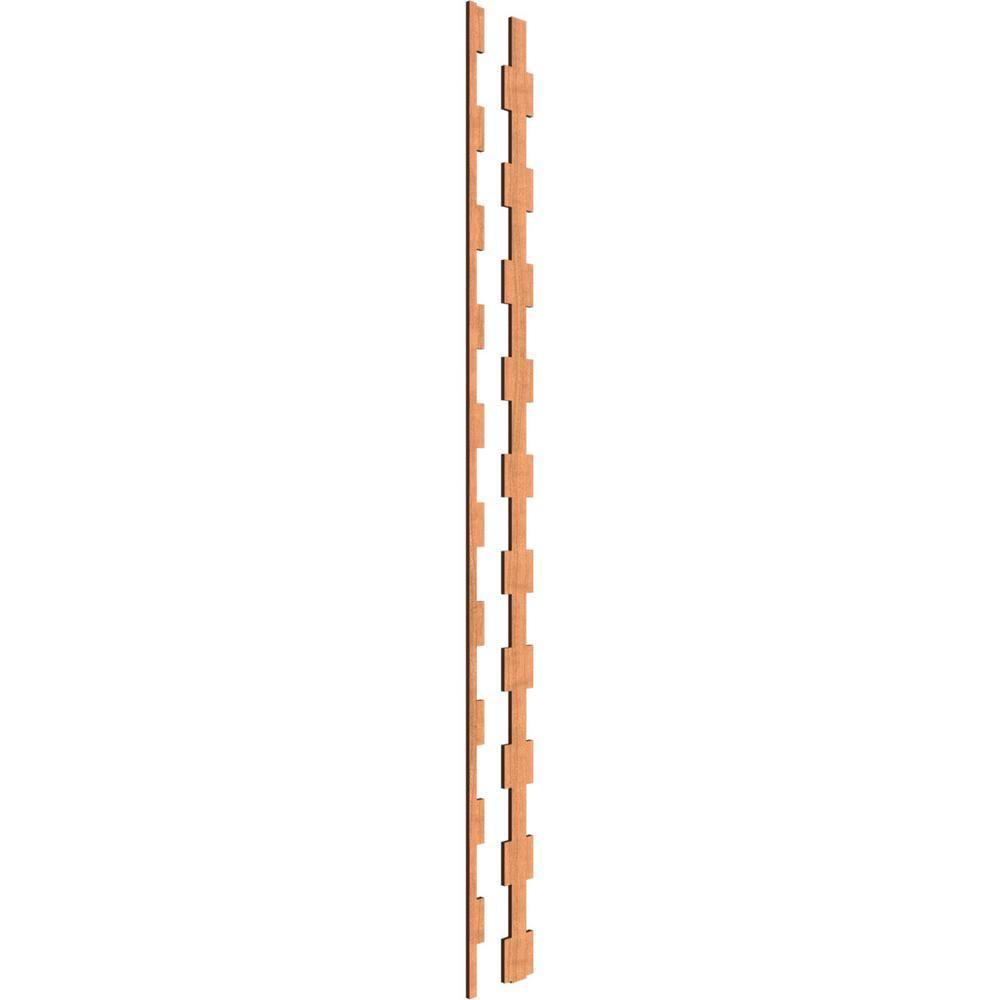 Ekena Millwork Midland Adjustable Wood Decorative Slat Wall Panel Kit