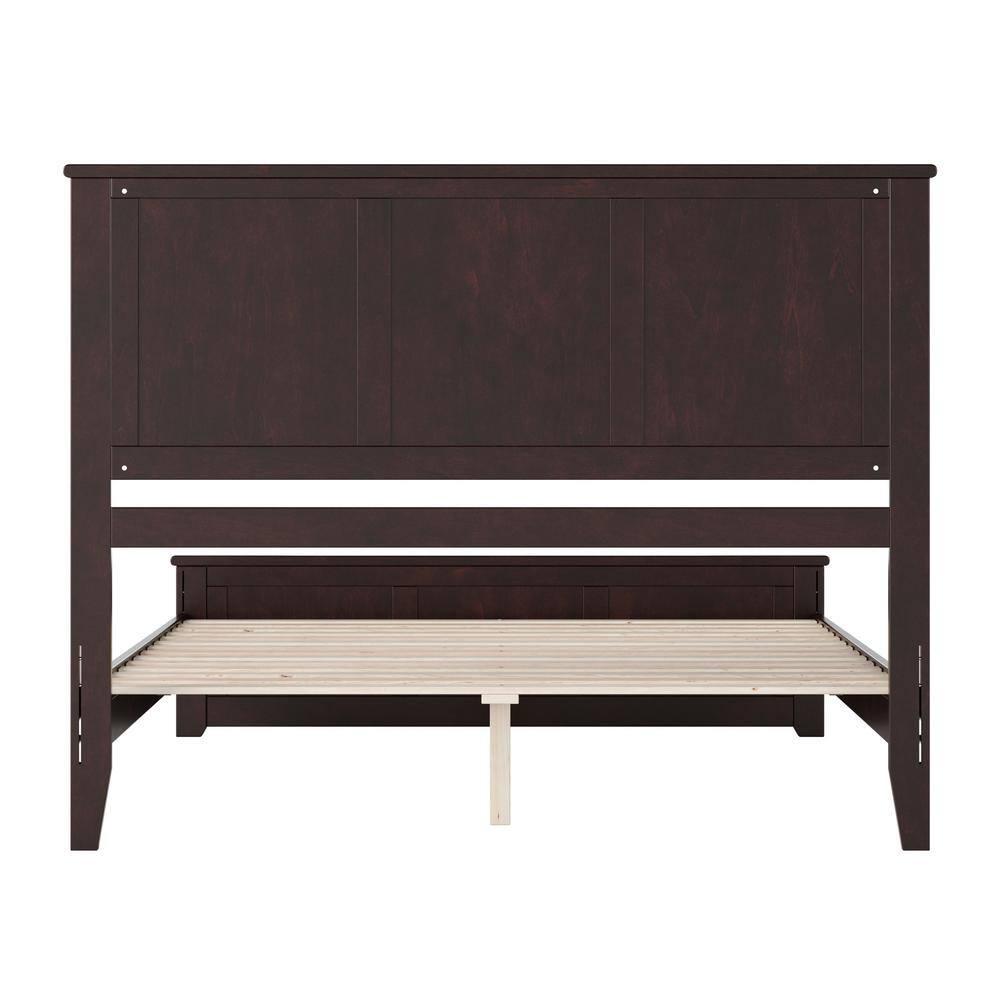 AFI Charlotte Queen Solid Wood Low Profile Platform Bed with Matching Footboard, Espresso