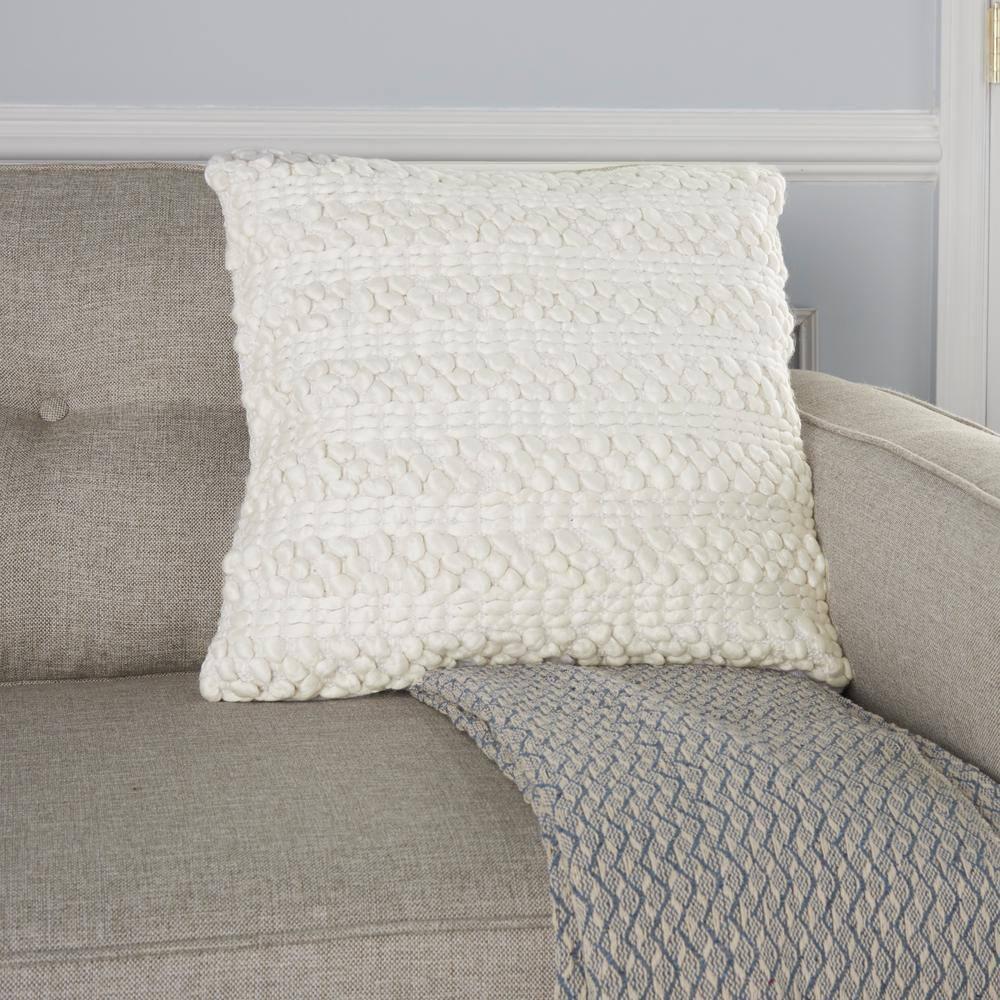 Mina Victory Striped Throw Pillow With Texture