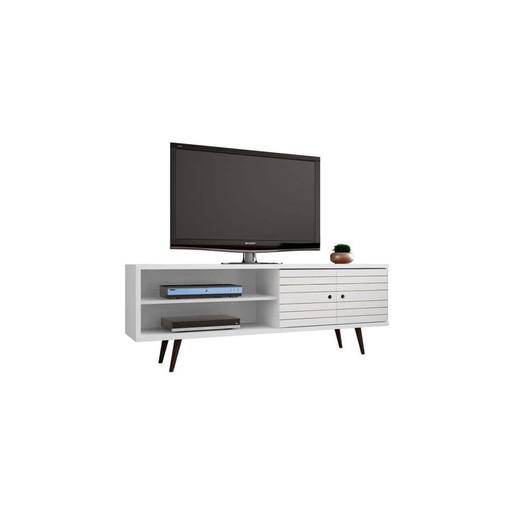 Manhattan Comfort Liberty 62.99 Inch Mid Century Modern Wood TV Stand with Legs