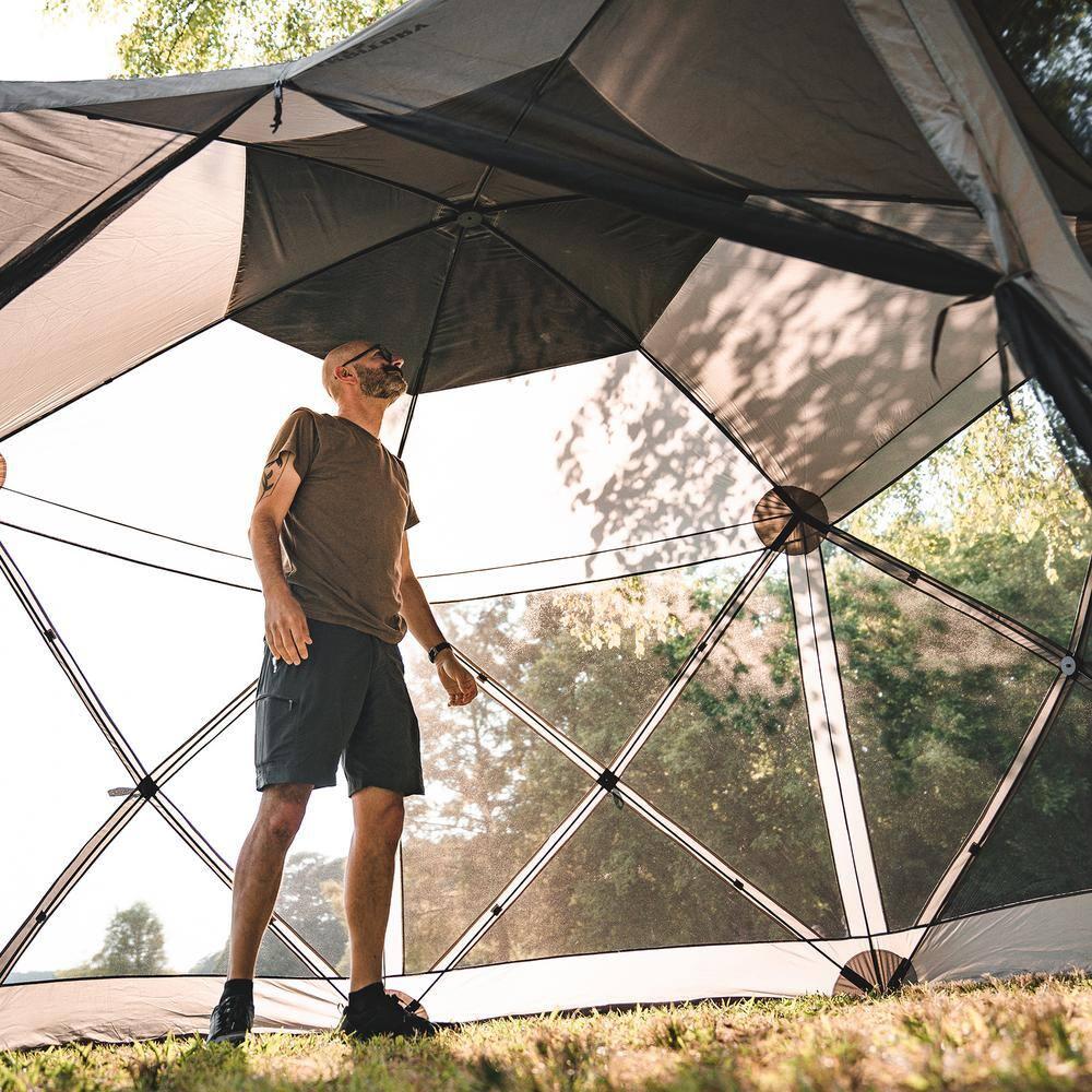 Territory Tents Easy Pop Up 6 sided screen tent, Slate Grey, ST8101SL