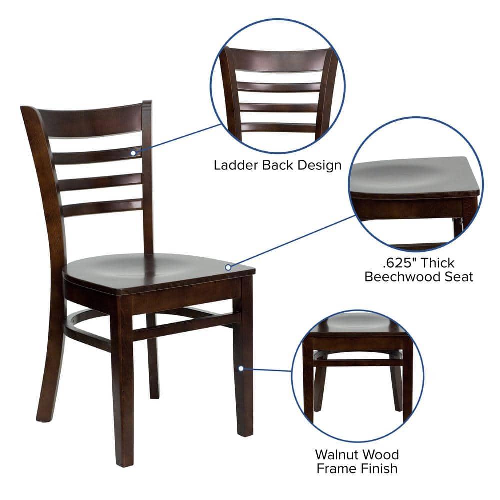 Red Barrel Studio® Ladder Back Wooden Restaurant Chair