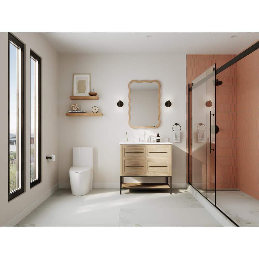 St. Tropez One Piece Elongated Toilet Dual Vortex Flush 1.6 GPF