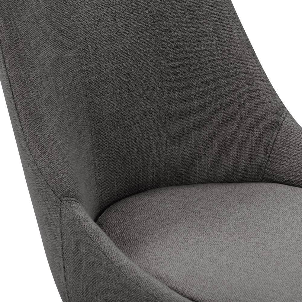 Luca Dark Gray Fabric Upholstered Formed Back Counter Bar Stools - Set of 2