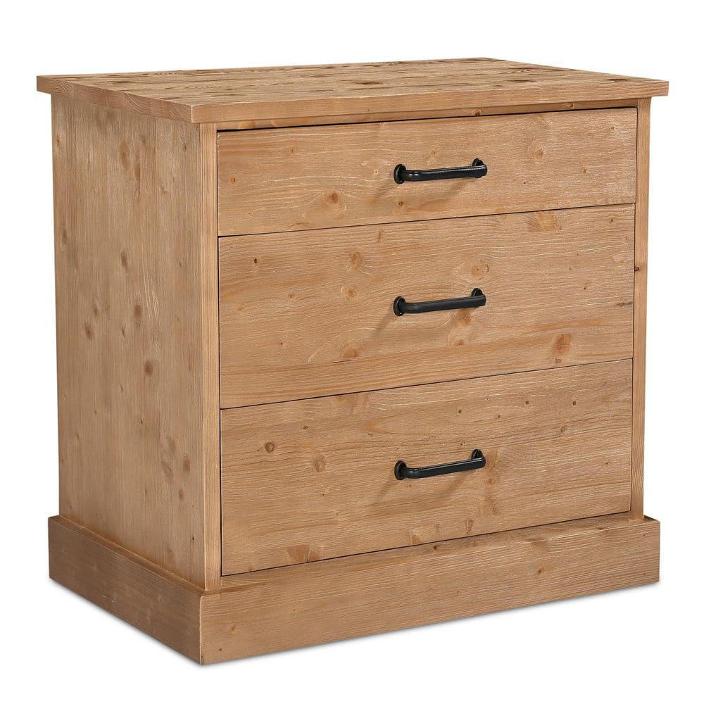Ianna 3 Drawer Nighstand Honey Pine