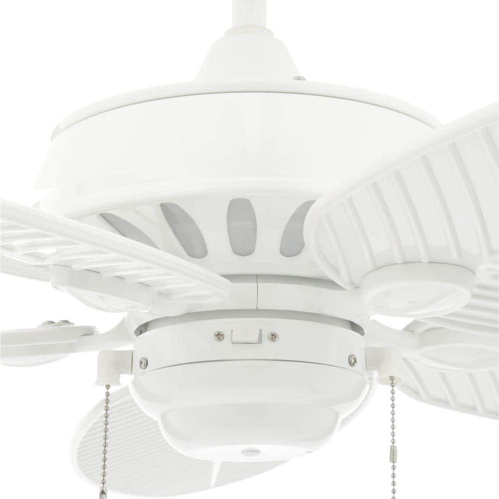 Cruise Tropical Palm 52" White Outdoor Ceiling Fan with Grain Blades