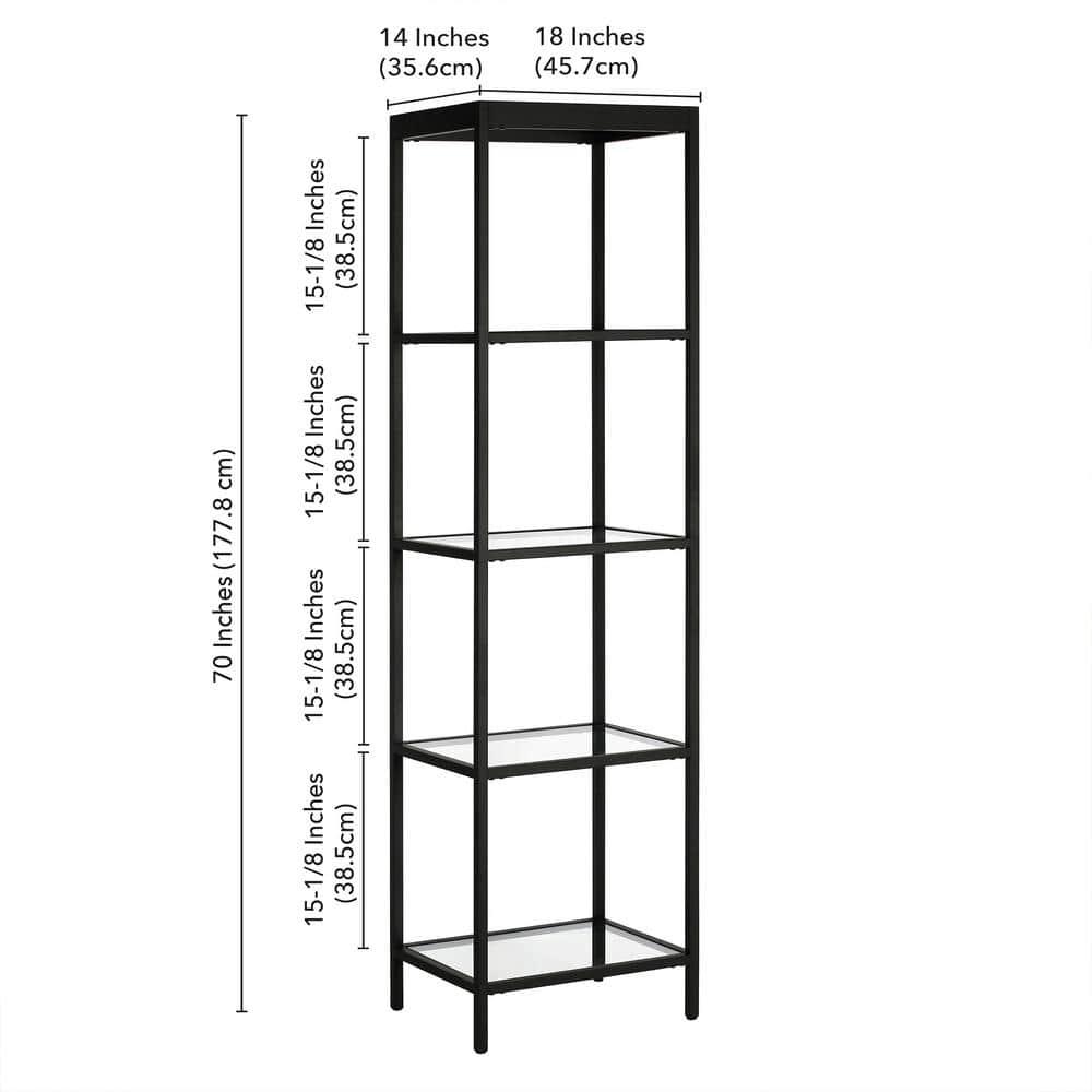 Blackened Bronze 70" Quintuple-Tier Rectangular Étagère