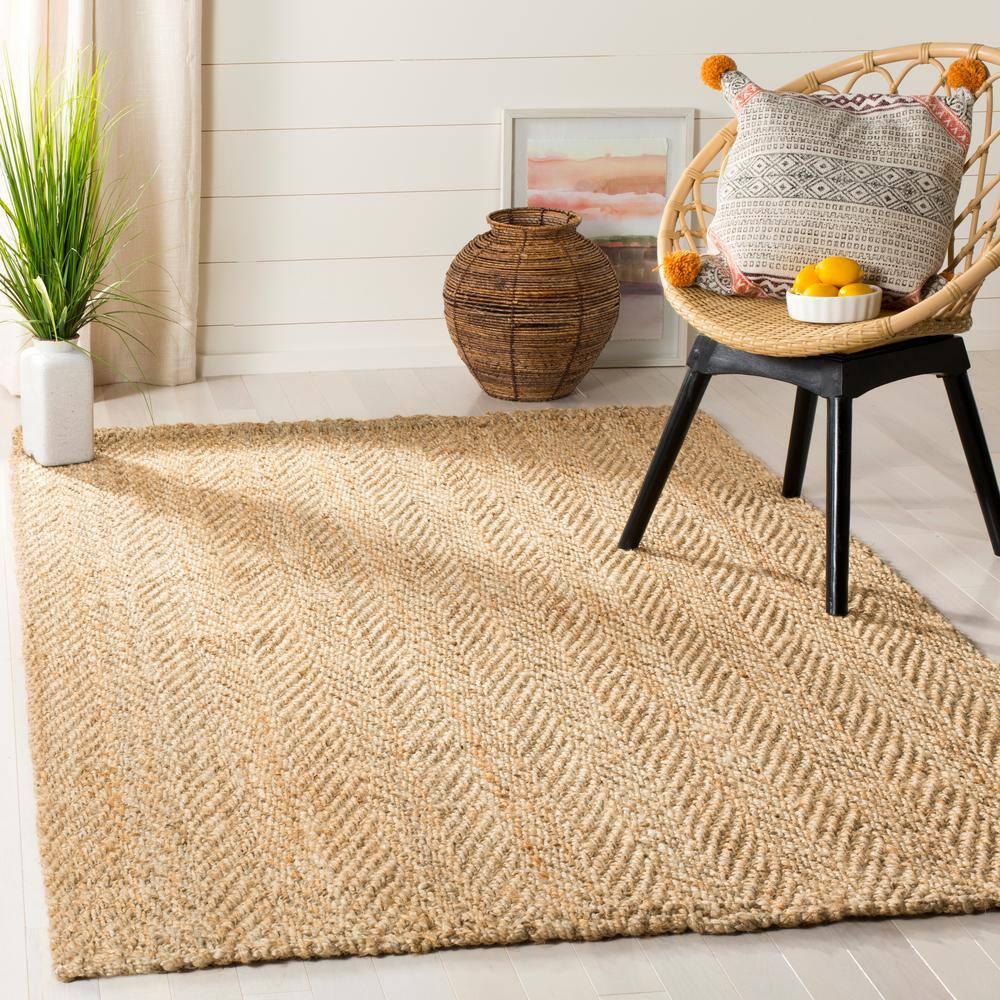 Natural Fiber Seagrass Solid Color Rug