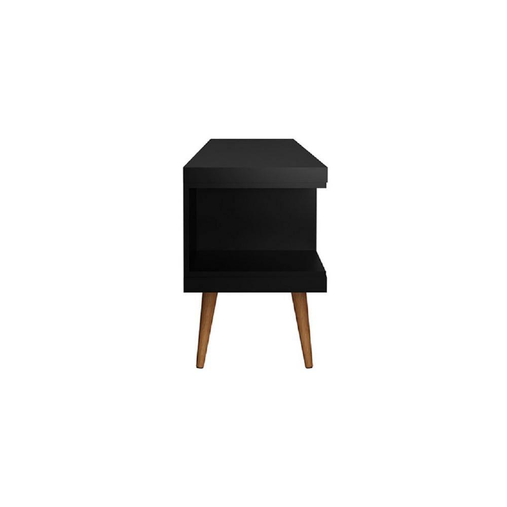 Utopia TV Stand for TVs up to 65" Black - Manhattan Comfort: Modern Media Console with Cable Management