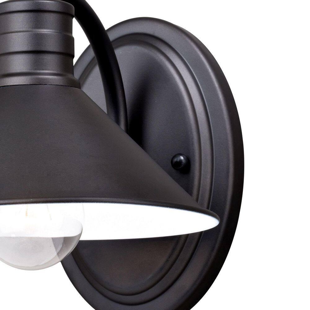 Vaxcel Akron 1 Light Bronze Farmhouse Barn Bathroom Wall Fixture