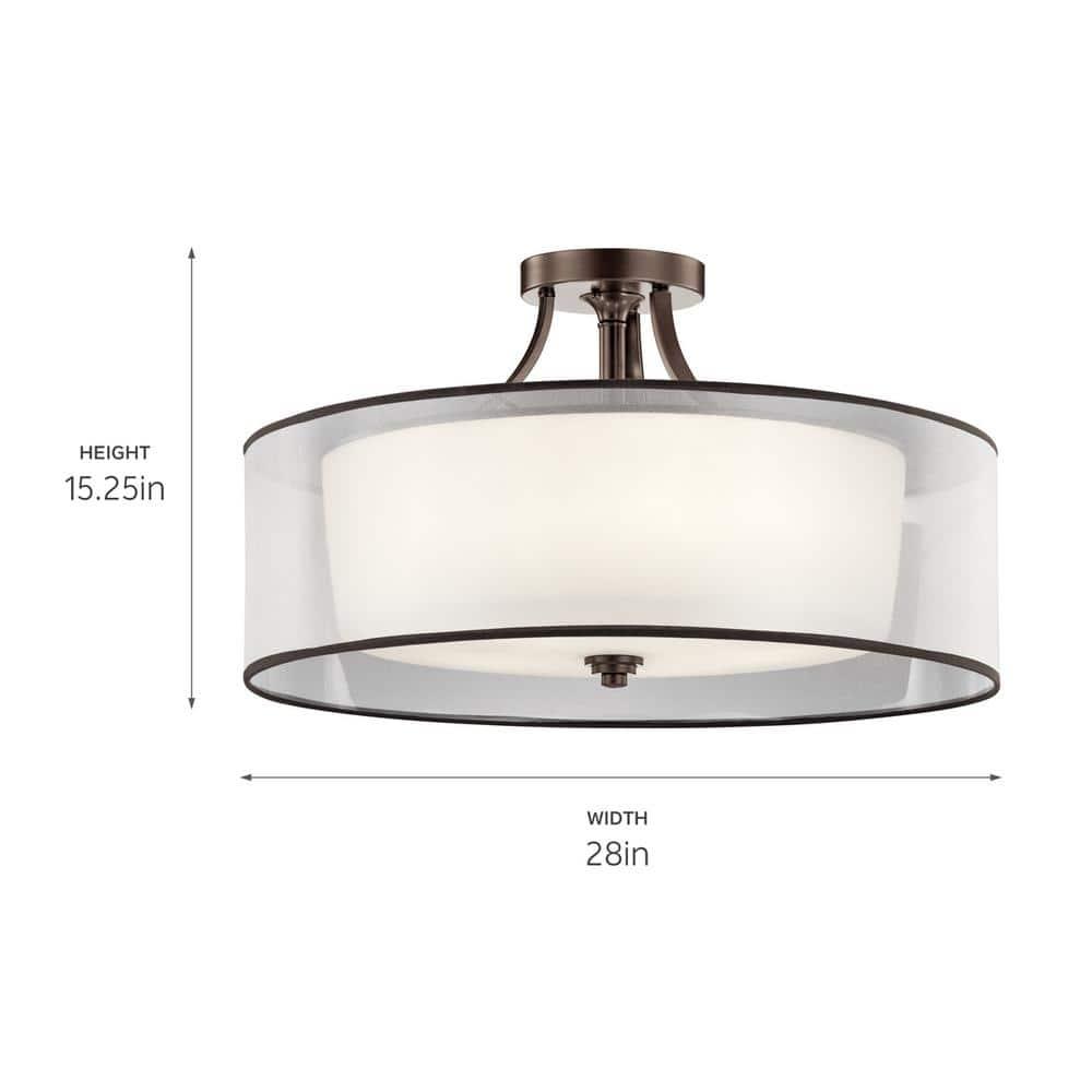 Kichler Lighting Lacey 5 - Light Semi-Flush Mount in  Mission Bronze