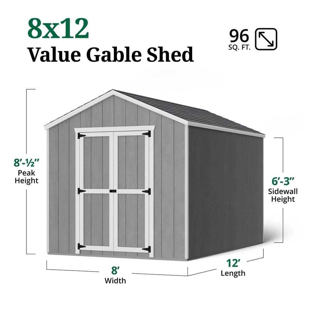 Little Cottage Co. Value Gable Outdoor Wood Storage Shed