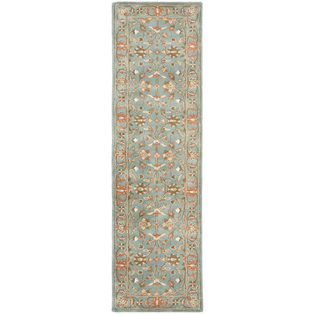 Heritage HG969 Hand Tufted Runner Rug - Blue/Blue - 2'3"x8' - Safavieh.