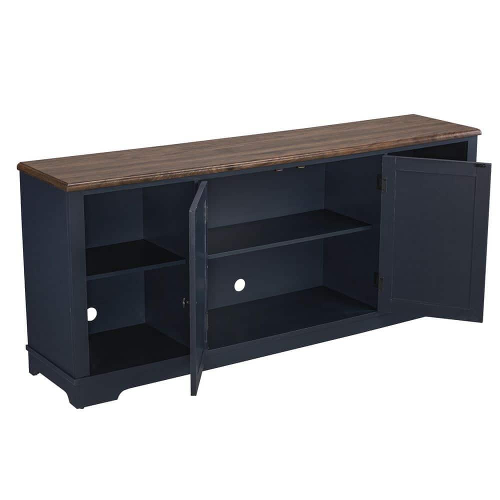 TV Stand for TVs up to 78": Home Essentials, Coastal Style, Open Shelves, Cable Management