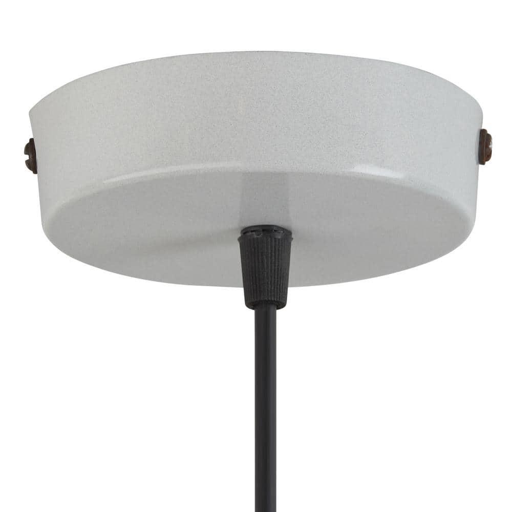 12.75" Alyssa Rattan and Metal Pendant Ceiling Light - River of Goods: UL Listed, Adjustable Height, Dome-Shaped Shade