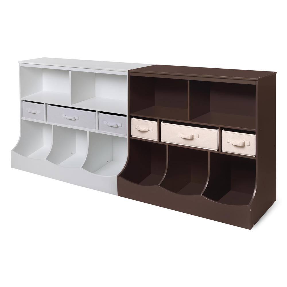 Badger Basket Combo Bin Storage Unit with Three Baskets - Espresso