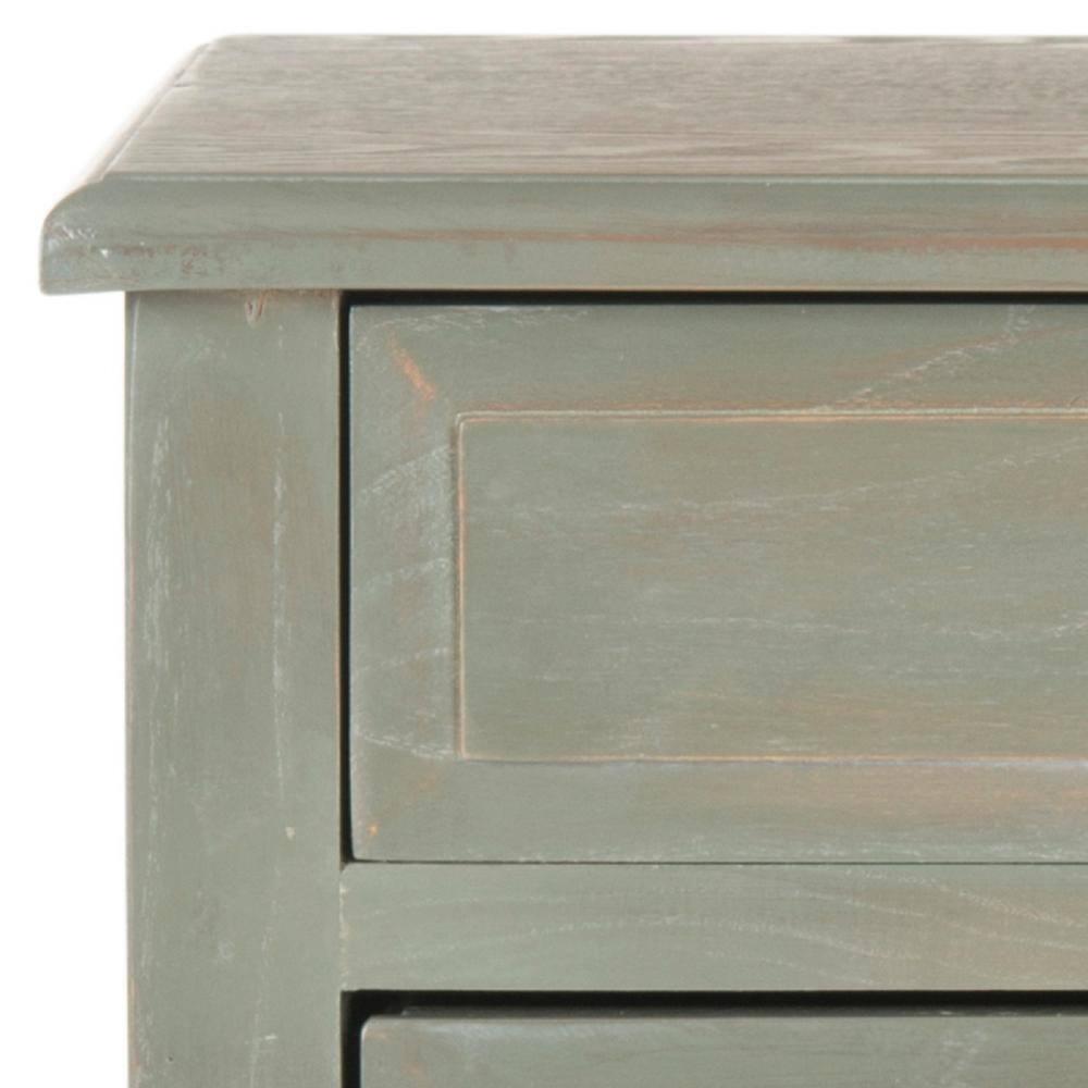Lori End Table With Storage Drawers - AMH6576B - Ash Grey - Safavieh Couture