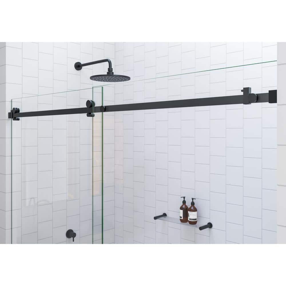 Astro 60 - 64 in. x 78 in. Fully Frameless Glass Sliding Shower Door