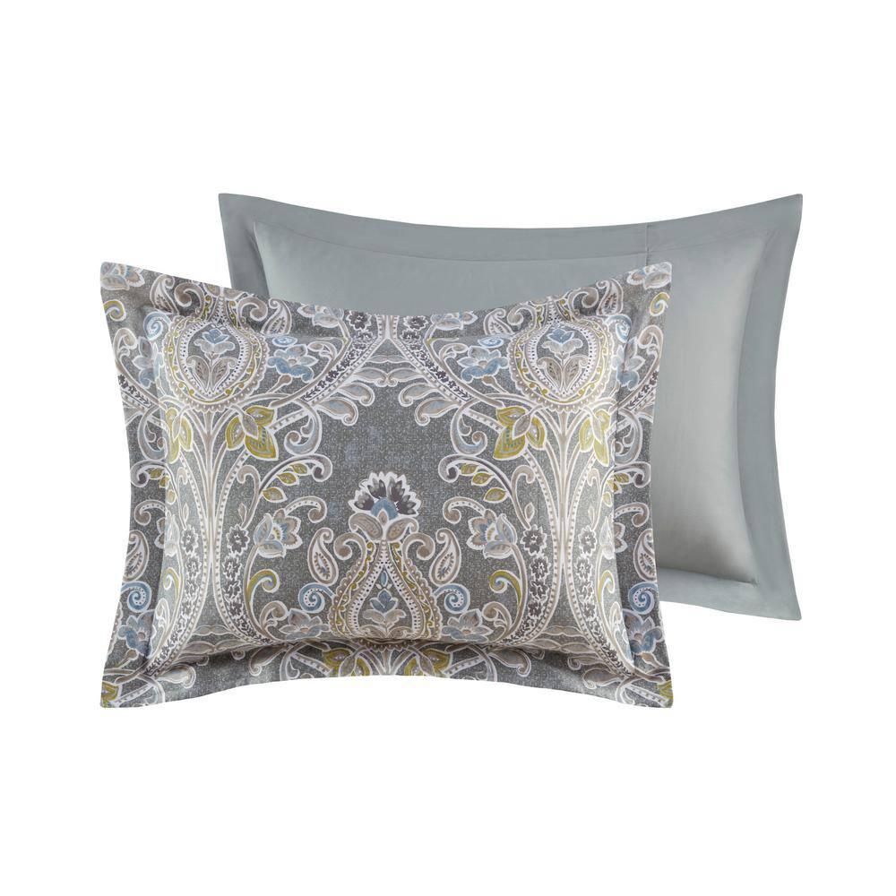 Harbor House Hallie Gray Traditional 6 Piece 100% Cotton Comforter Set