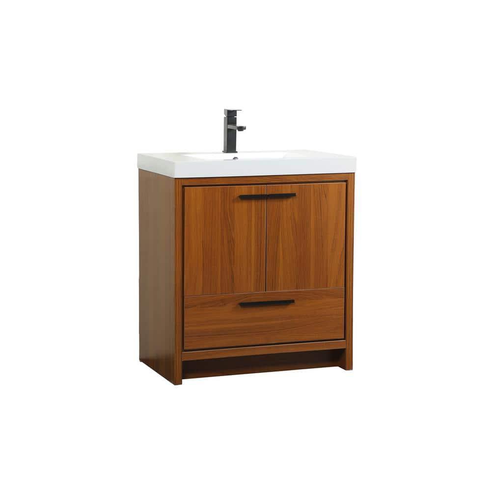Southmead 30'' Single Bathroom Vanity with Resin Top