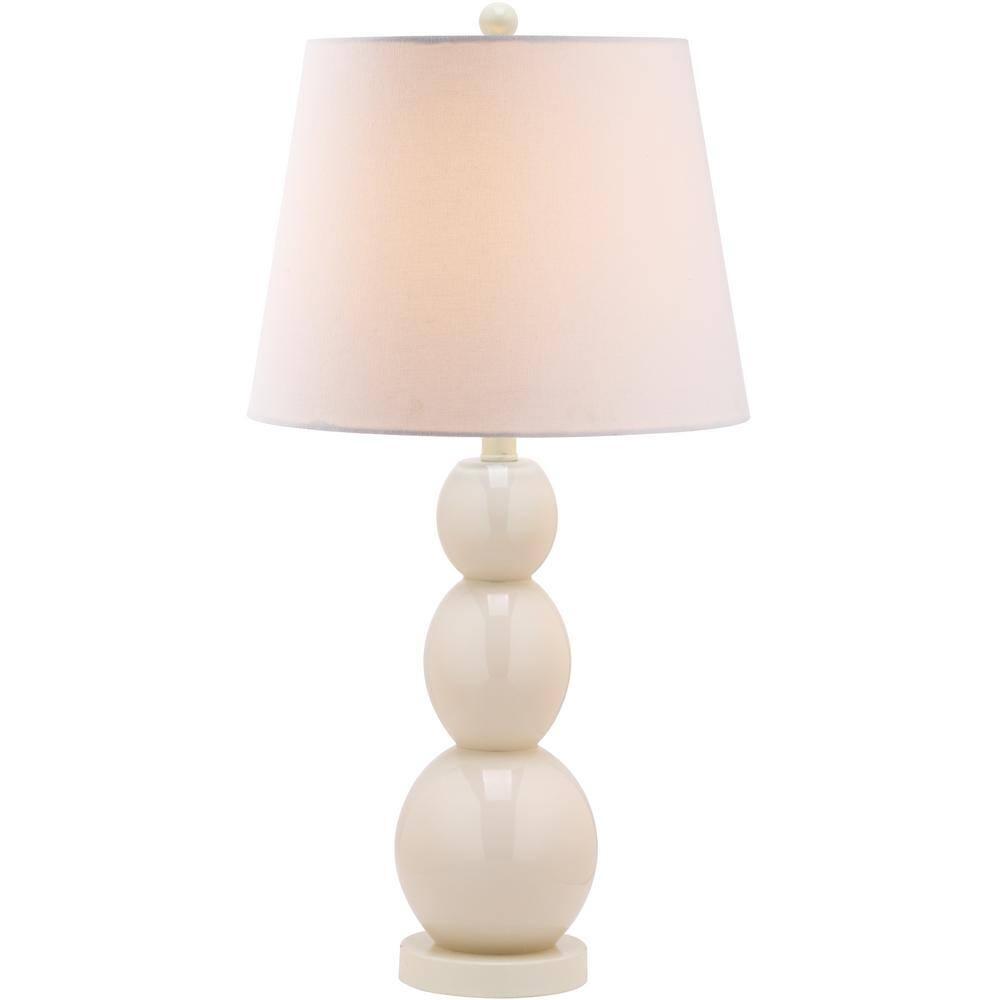 Jayne 3 Sphere Table Lamp (Set of 2) - 26.5 Inch Height - LIT4089 - Light Grey - Safavieh