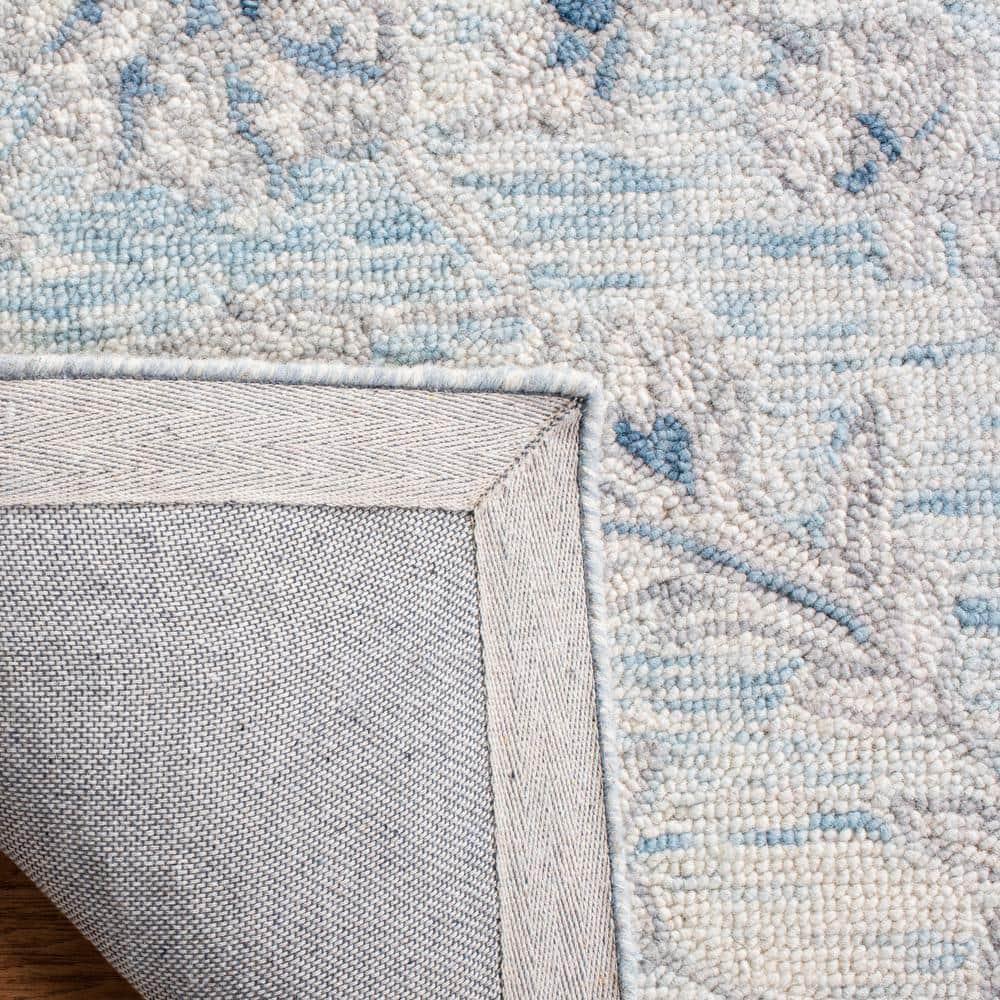 Micro-Loop MLP506 Hand Tufted Indoor Area Rug - Light Blue/Ivory - 4'x6'- Safavieh