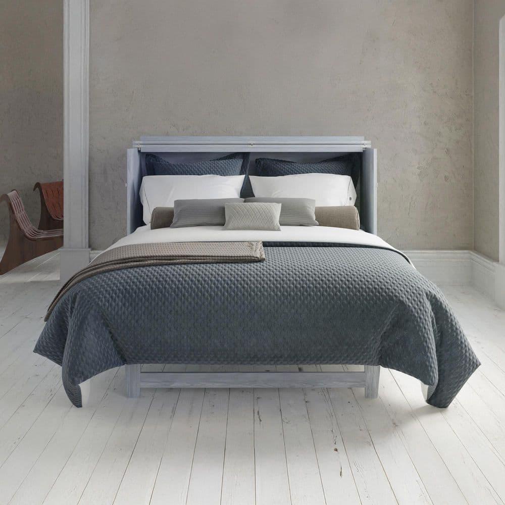 Deerfield Murphy Bed Chest Queen Driftwood with Charging Station
