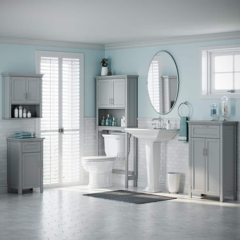 RiverRidge Somerset Over the Toilet Bathroom Spacesaver Wall Medicine Storage Cabinet with Adjustable Shelf