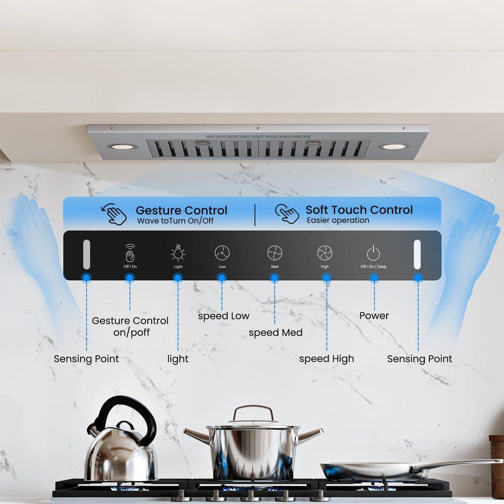 36'' VIKIO 900 Cubic Feet Per Minute Ducted Insert Range Hood with Baffle Filter and Light Included