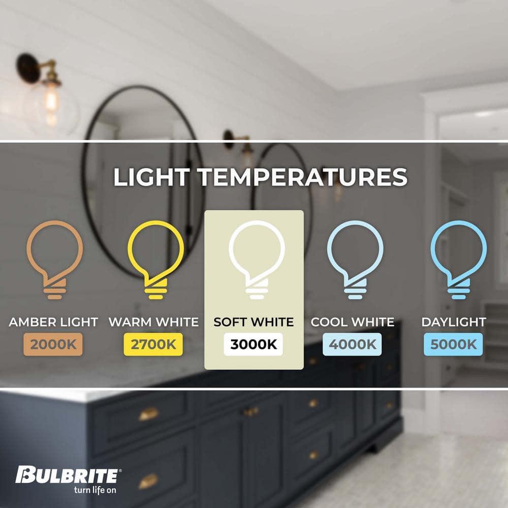Bulbrite Industries 861424 60 Watt Equivalent ST18 E26/Medium (Standard) Dimmable 3000K LED Bulb (Set of 2)