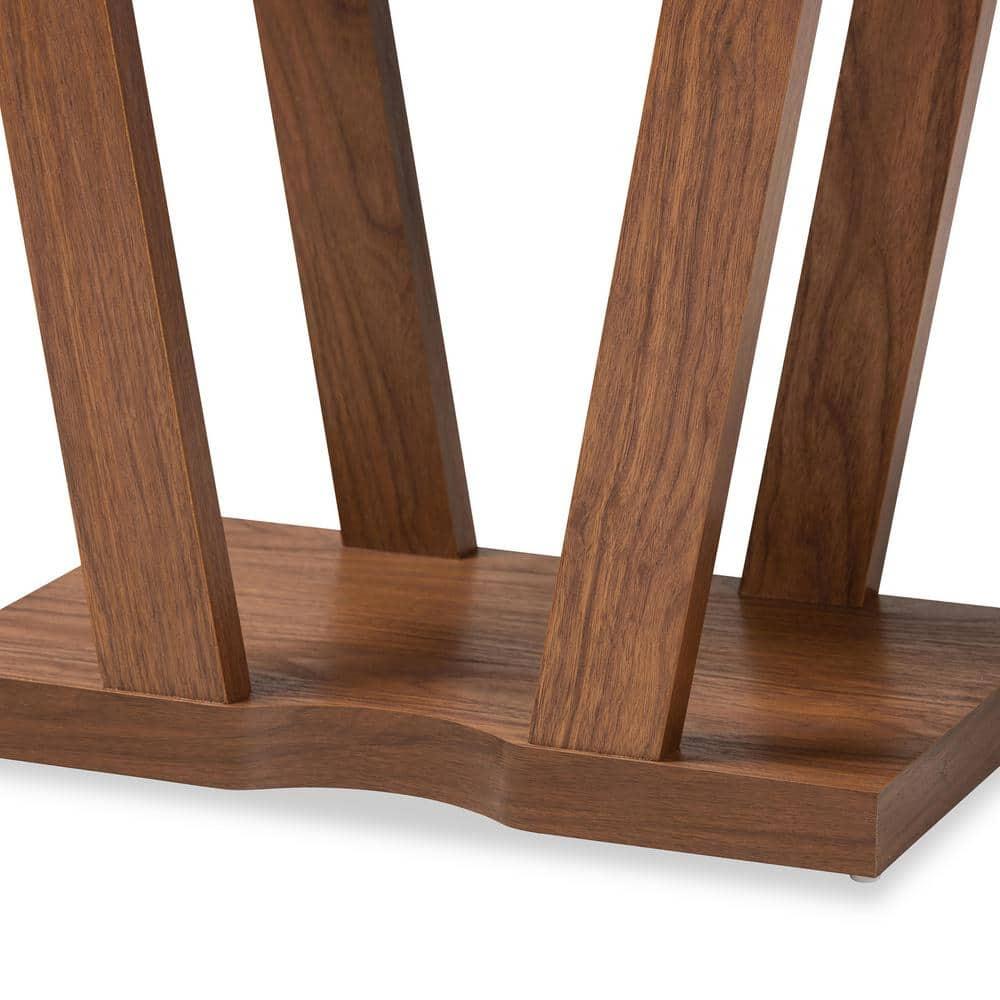 Boone Wood Console Table Walnut Brown - Baxton Studio: Modern Entryway Furniture with Shelf, Space-Saving Design