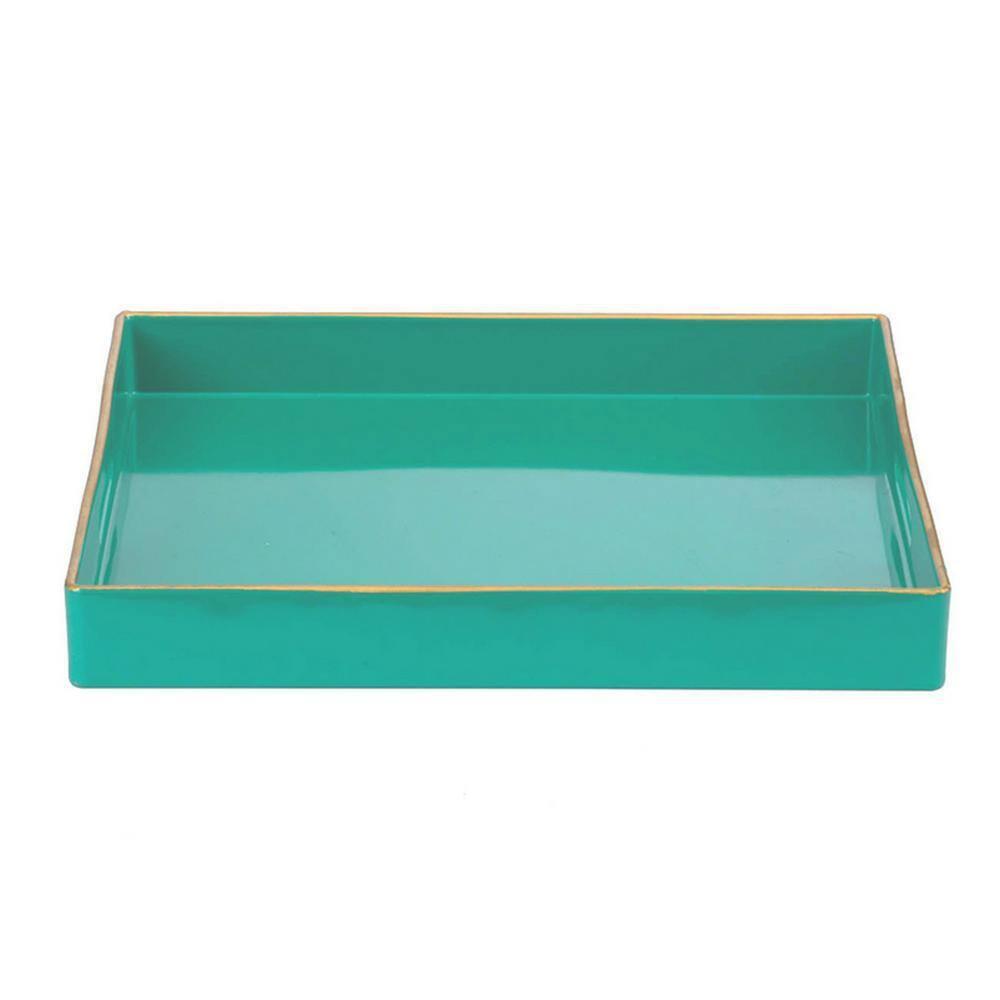 Green Benzara BM145601 Mimosa Square Tray With Cutout Handles