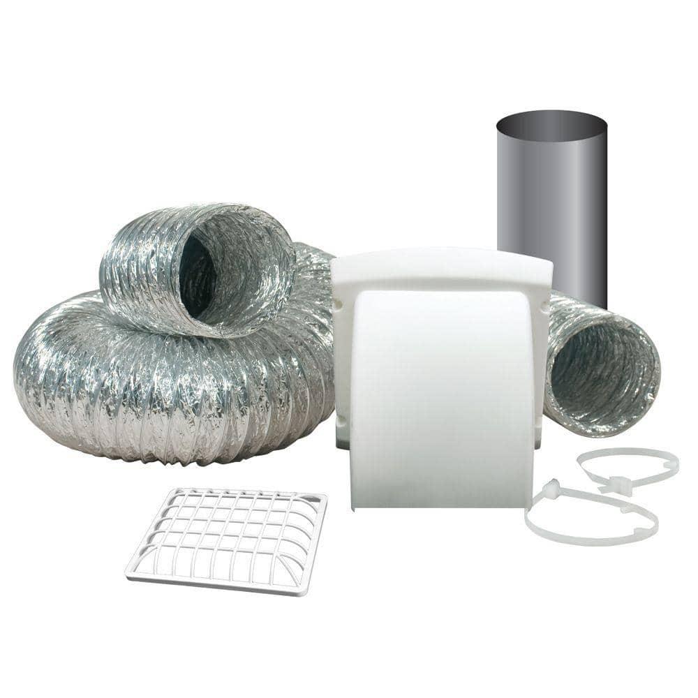 Wide Mouth Dryer Vent Kit with 4 in. X 8 Ft. Aluminum Dryer Duct