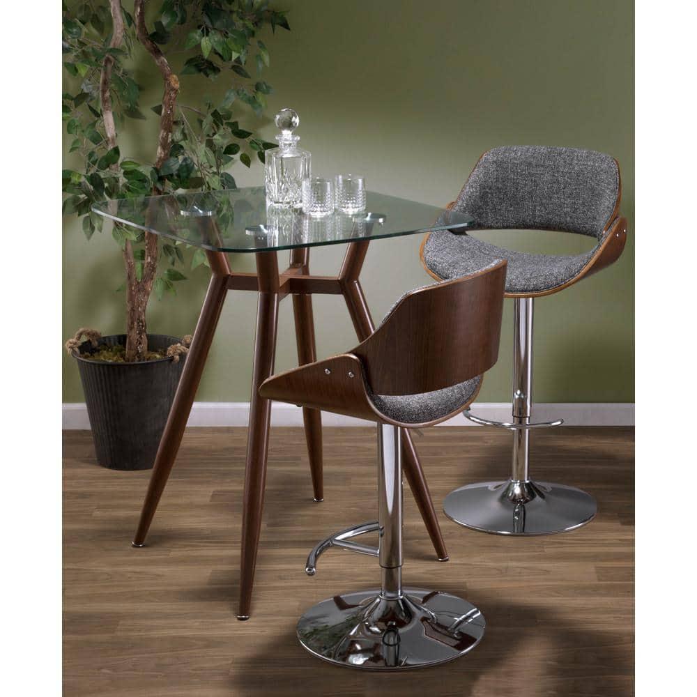 Clara Mid-Century Modern Square Counter Table Walnut - LumiSource