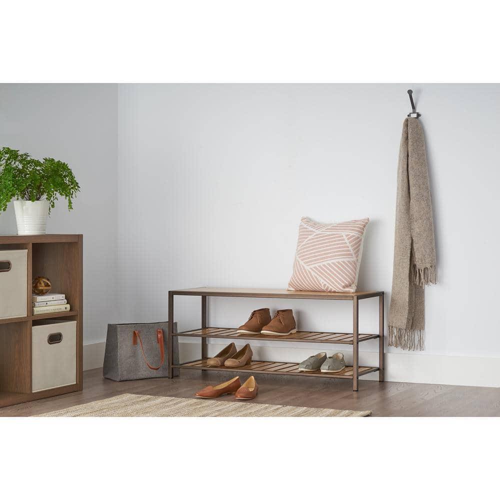 TRINITY 3-Tier Bamboo Shoe Bench - Bronze Anthracite®