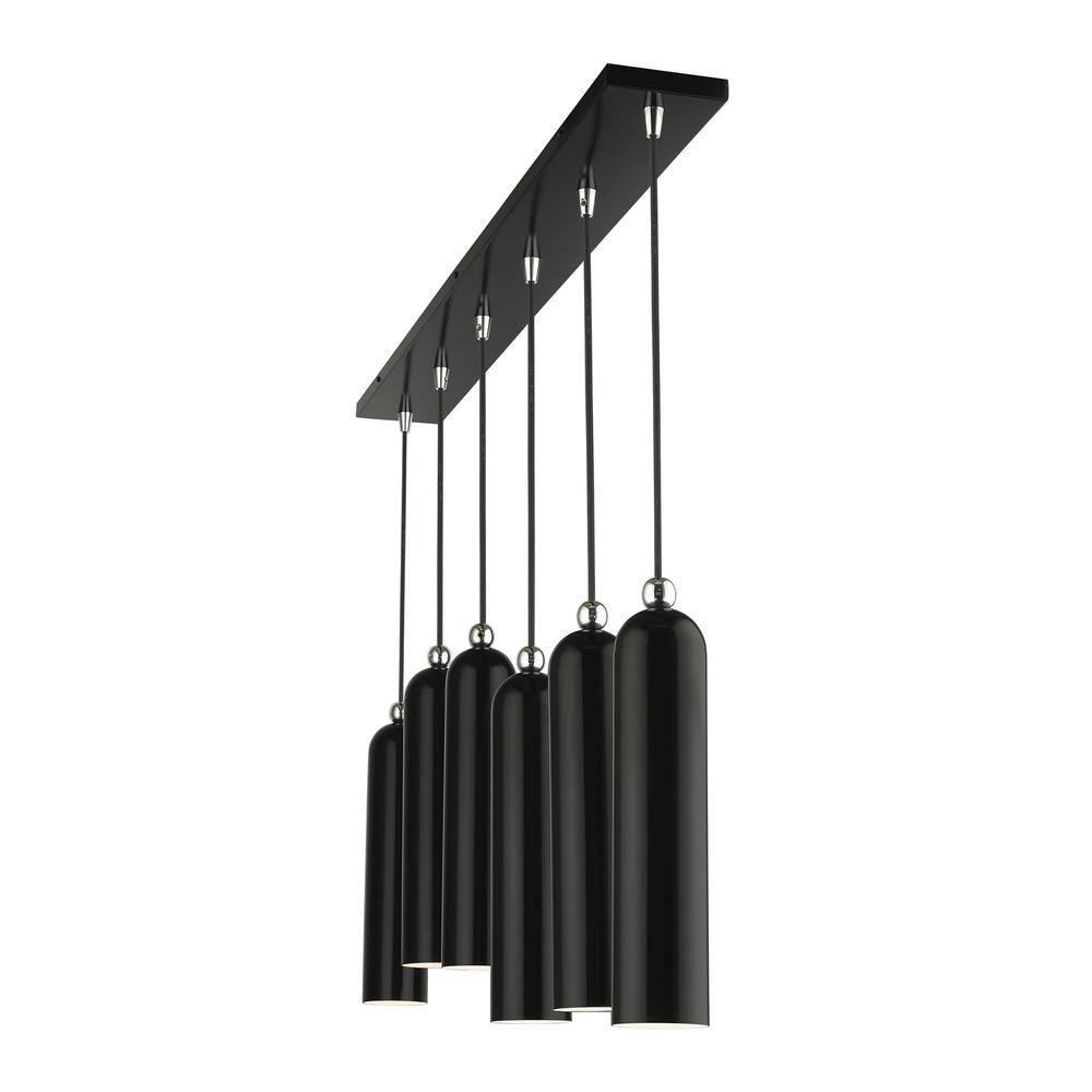 Livex Lighting Ardmore 6 - Light Island Pendant Light in  Shiny Black
