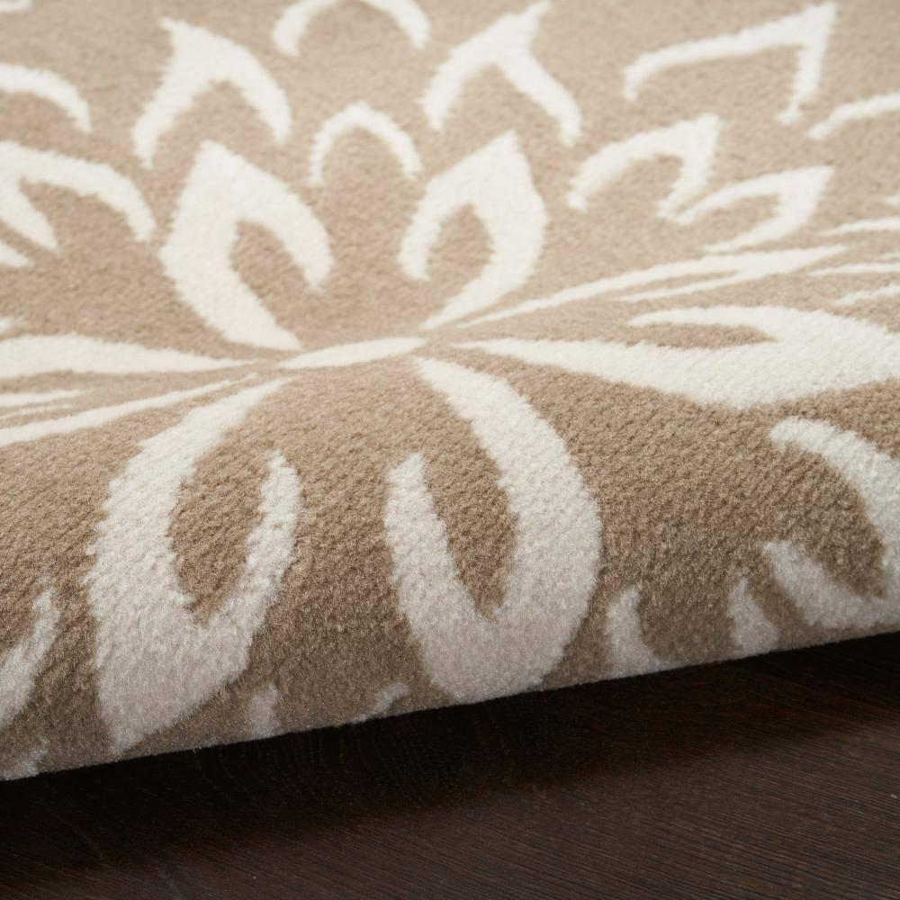 Nourison Jubilant Floral Transitional Indoor Rug Taupe 7'10"x9'10"