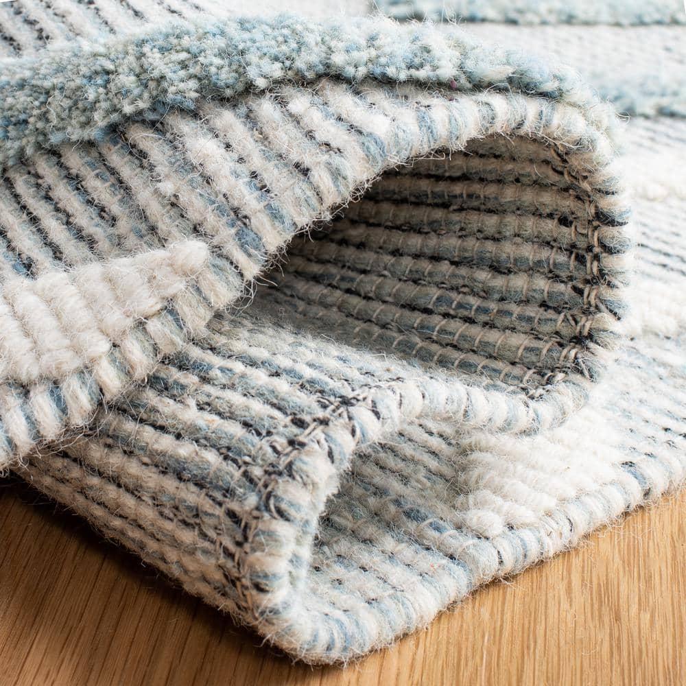 Vermont VRM603 Hand Loomed Area Rug - Blue/Ivory - 5'x8' - Safavieh.