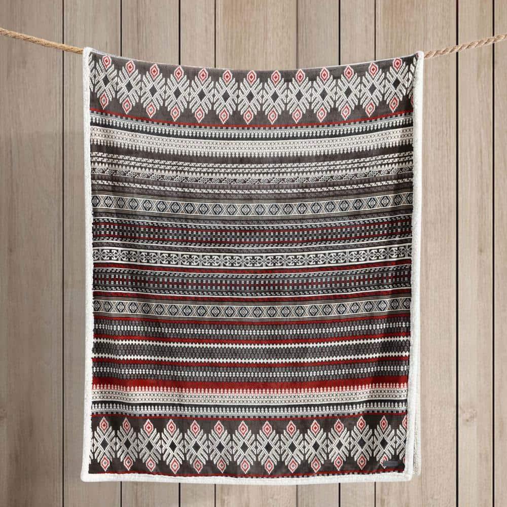 Eddie Bauer Eddie Bauer Printed Plush Fleece/Sherpa Throw Blankets