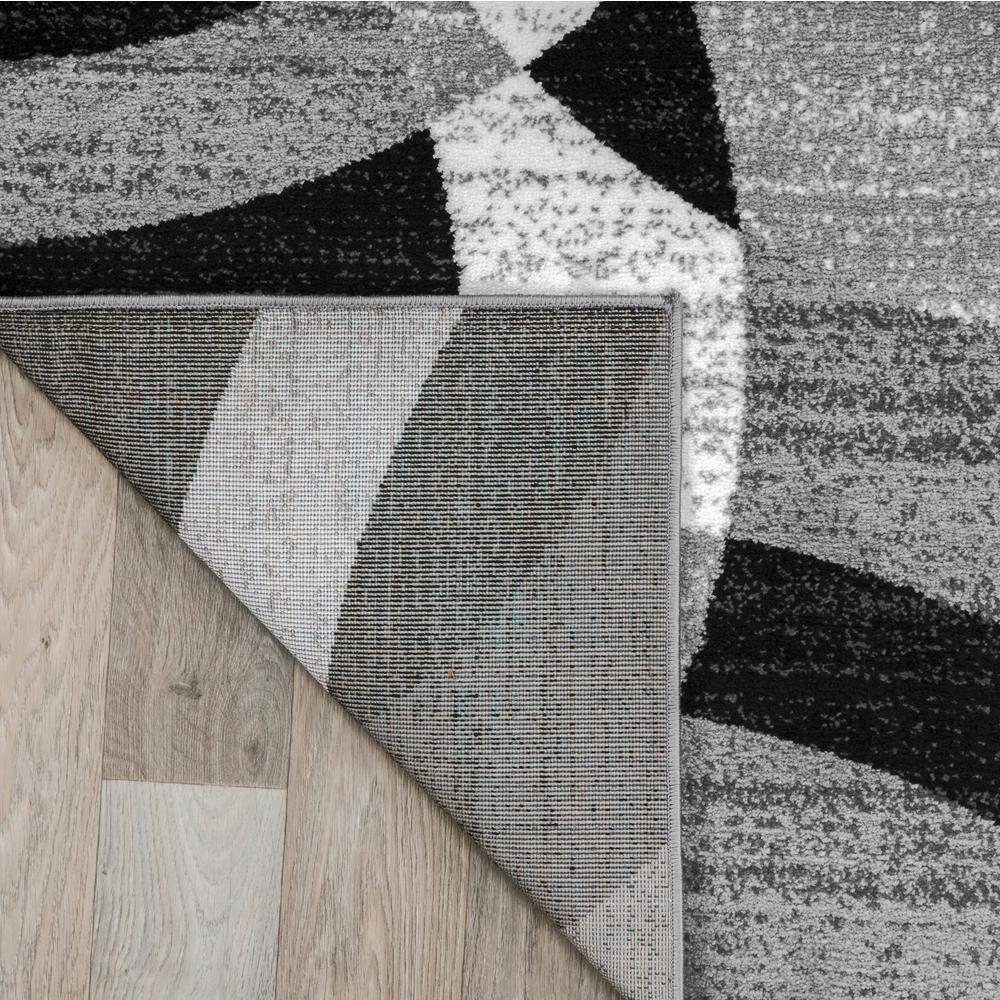 World Rug Gallery Geometric Circles Area Rug - Gray 2'7"x8'