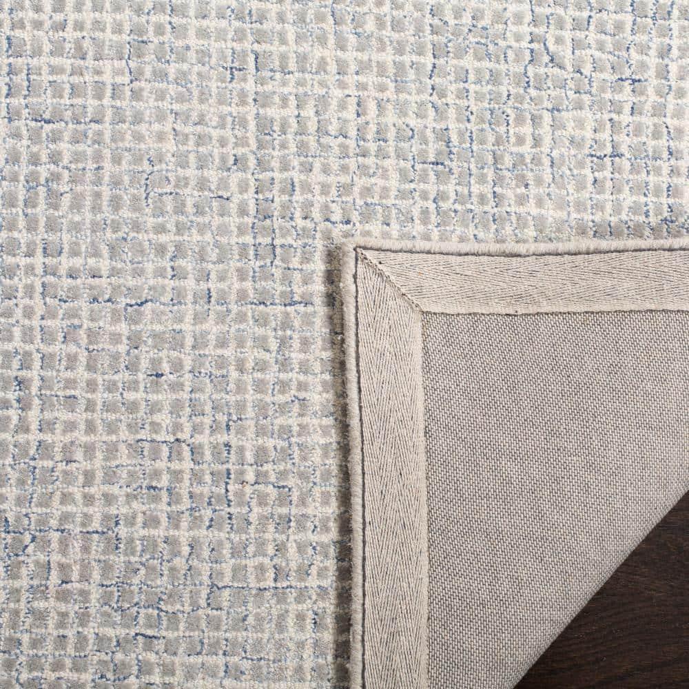 Abstract ABT469 Hand Tufted Area Rug - Silver/Blue - 3'x5' - Safavieh .