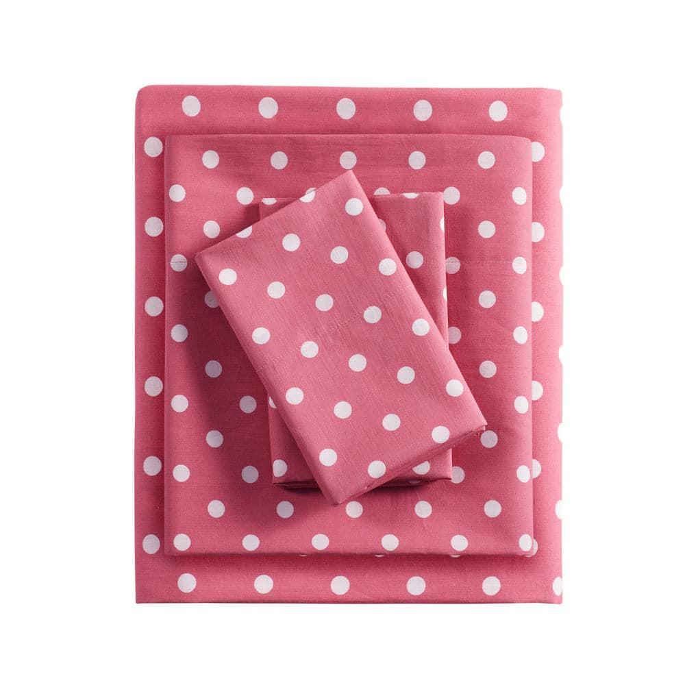 Mi Zone Polka Dot Polka Dot Printed 100% Cotton Sheet Set