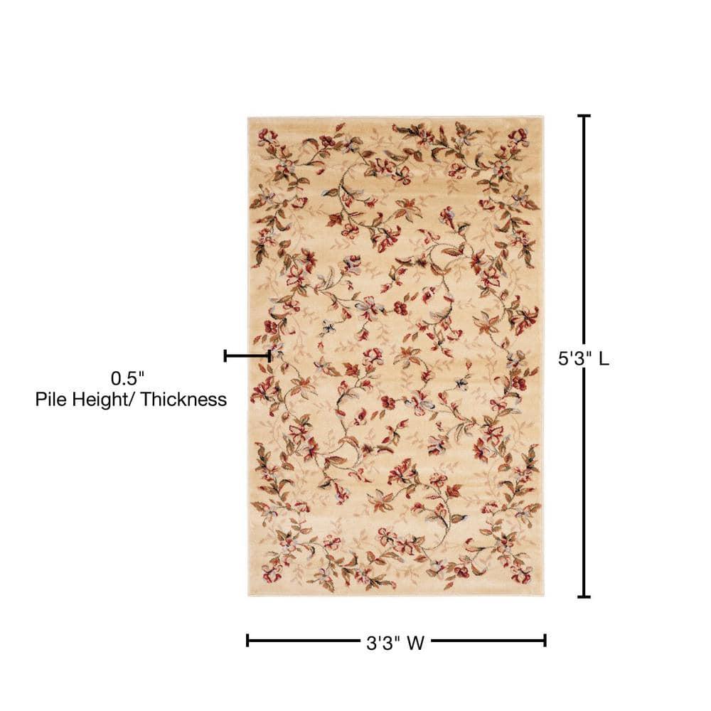 Lyndhurst LNH325 Power Loomed Accent Rug - Beige - 3'3"x5'3" - Safavieh.