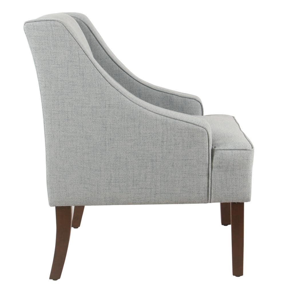 Classic Swoop Arm Accent Chair Light Blue - HomePop: Upholstered Polyester, Foam-Filled, Plywood Frame