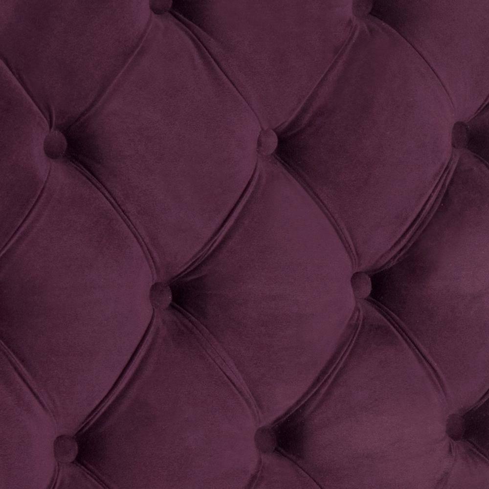 SAFAVIEH Arebelle Rustic Glam Tufted Headboard with Nail Heads, Twin, Aubergine