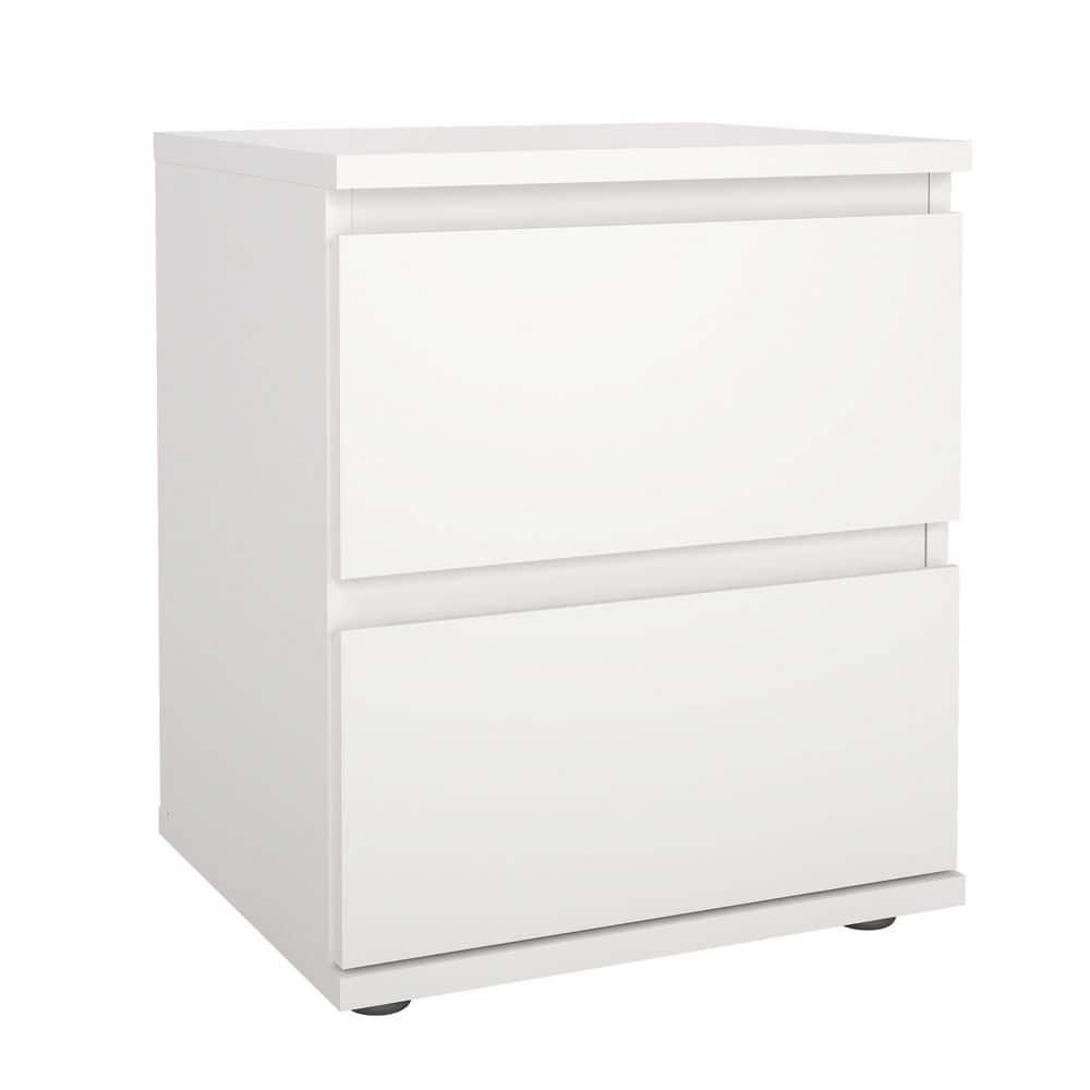 Tvilum, Aurora 2 Drawer Nightstand, White